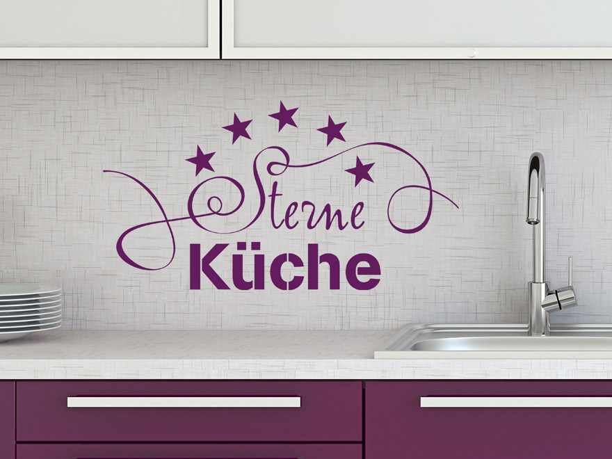 Sterne Küche Kühlschrank Aufkleber Sticker-Dekor Wandtattoo K012