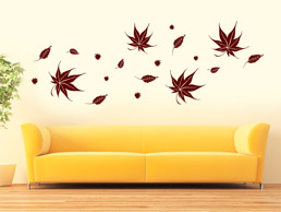 Wandtattoo Herbstblätter